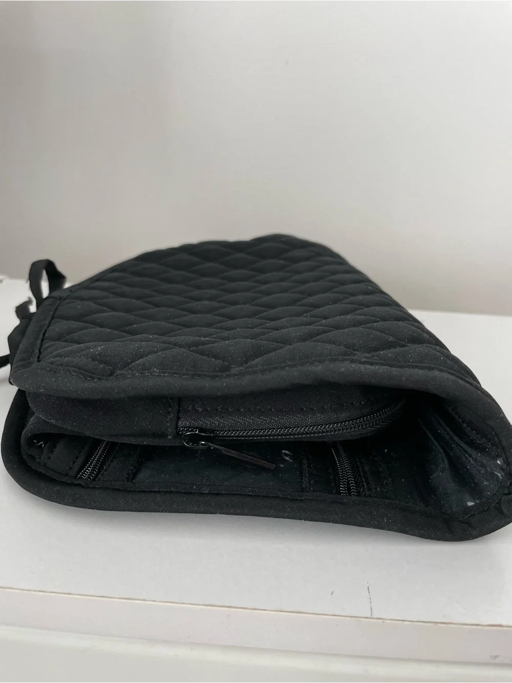 Vera Bradley Black Quilted travel toiletry and cosmetic pouch - NWT!